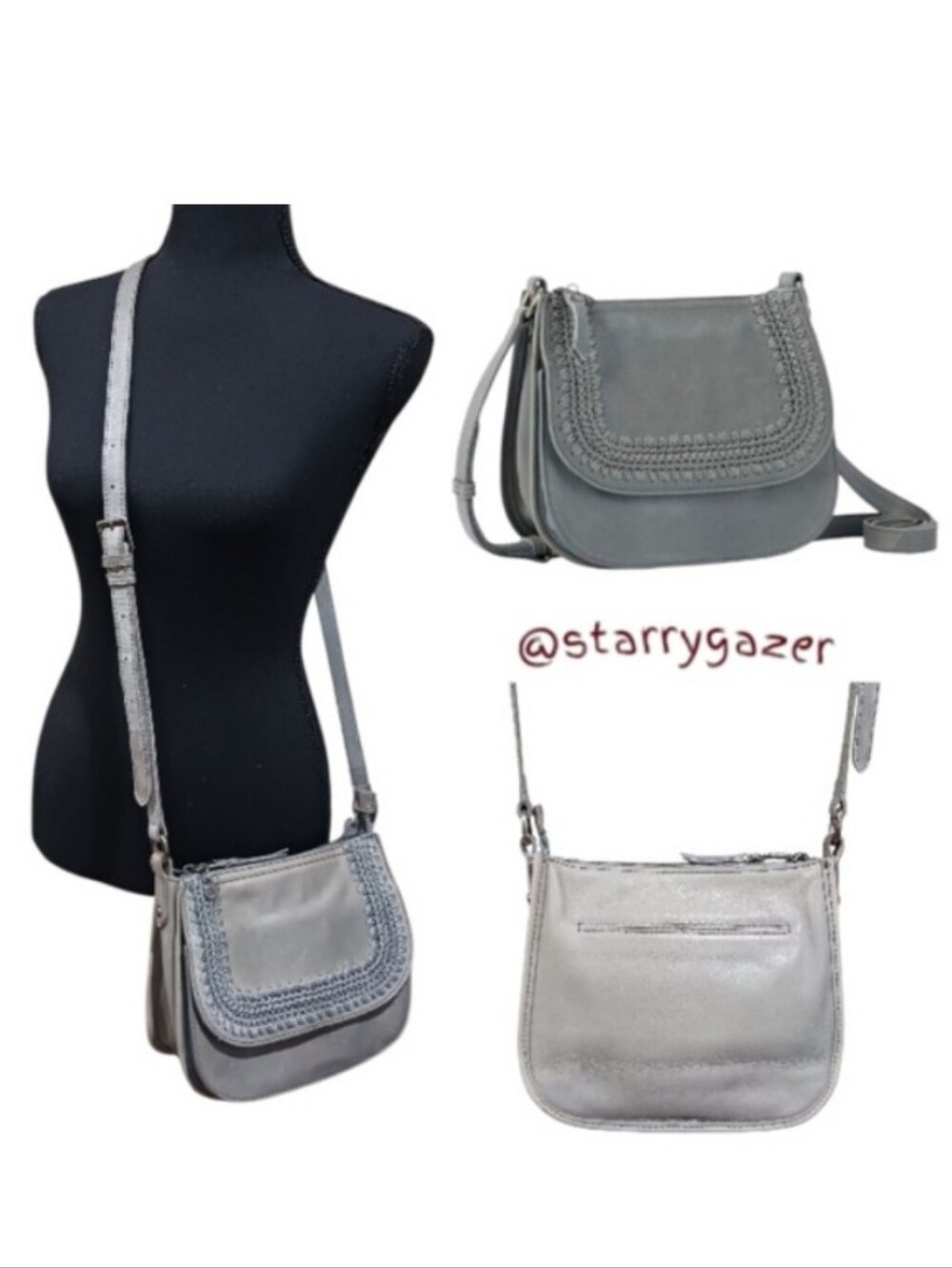 The Sak Playa Saddle Bag Crochet Trim